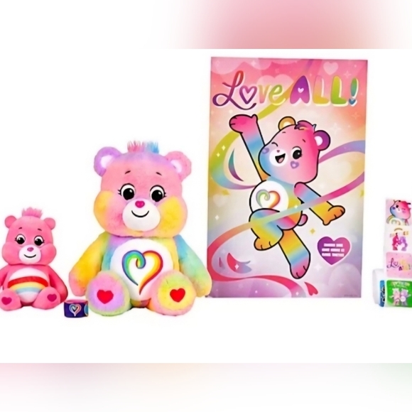 16" Care Bears Togetherness Bear and Cheer Bear Set 💕NIB💕 - Picture 1 of 2